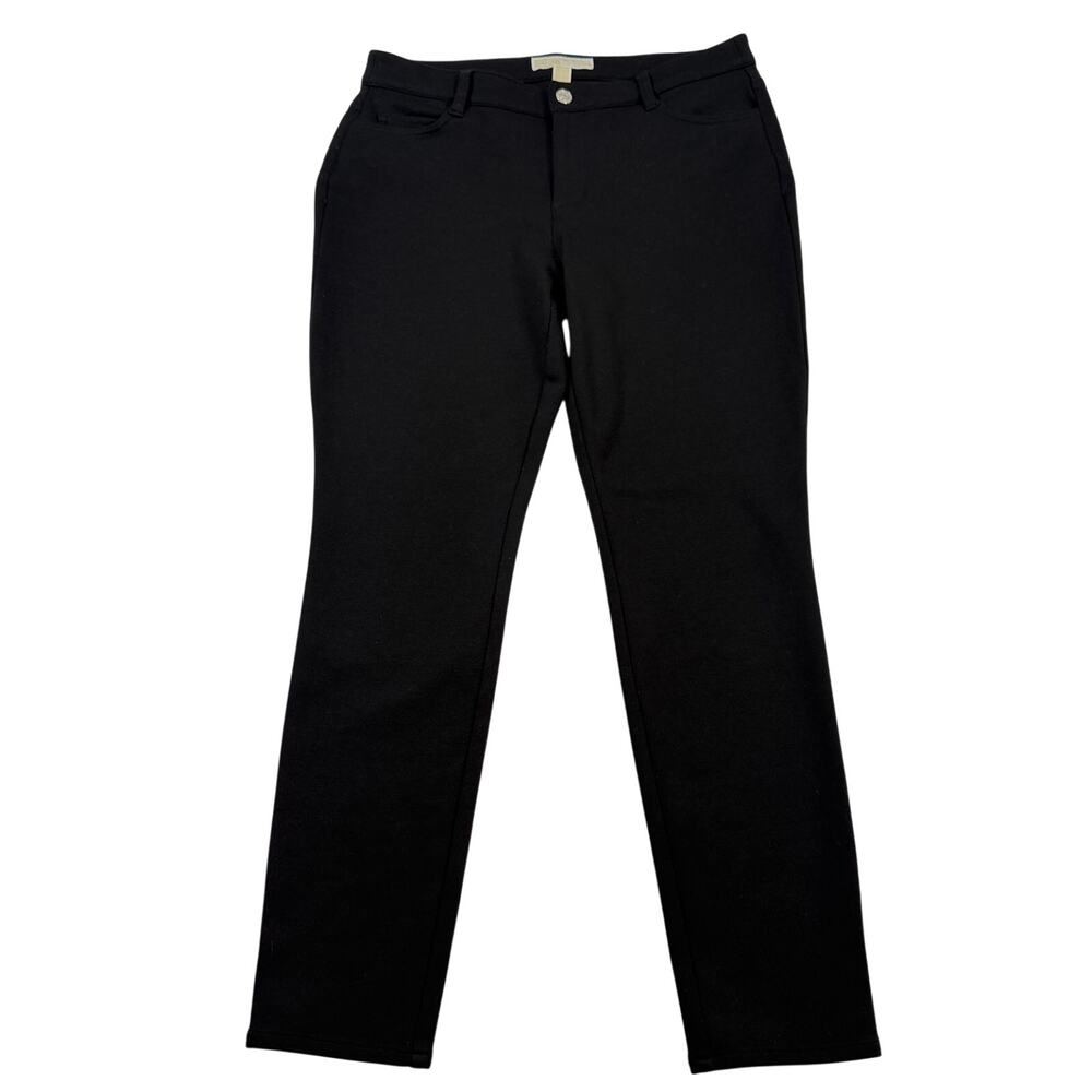 MICHAEL Michael Kors Black Skinny Stretch Pants Womens Size 8 Logo